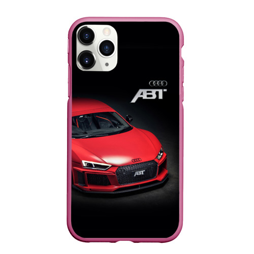 Чехол для iPhone 11 Pro Max матовый Audi quattro ABT autotuning, цвет малиновый