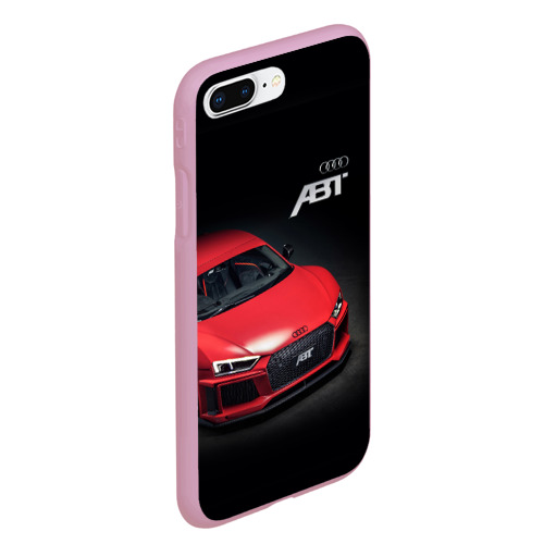 Чехол для iPhone 7Plus/8 Plus матовый Audi quattro ABT autotuning, цвет розовый - фото 3