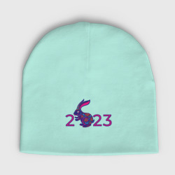 Детская шапка демисезонная Кролик 2023
