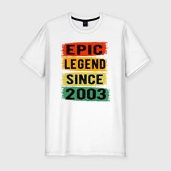Мужская футболка хлопок Slim Эпичный и легендарный с 2003