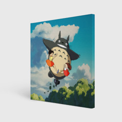 Холст квадратный Flight Totoro