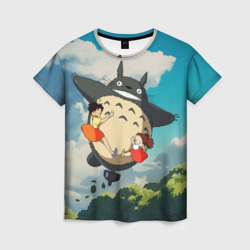 Женская футболка 3D Flight Totoro