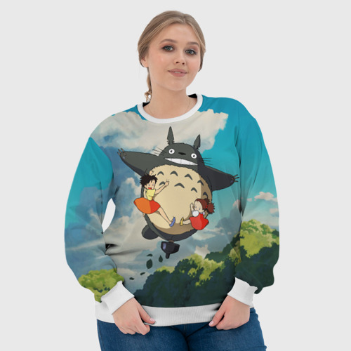 Женский свитшот 3D Flight Totoro, цвет 3D печать - фото 6