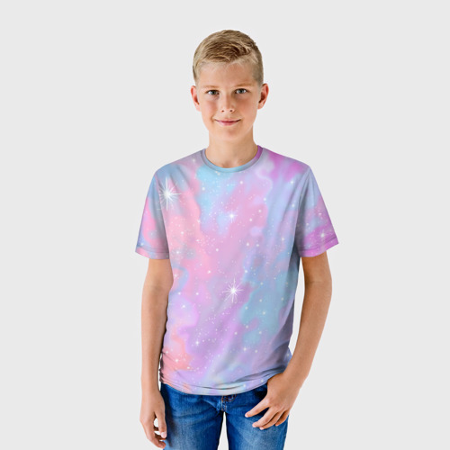 Детская футболка 3D Pink starry sky, цвет 3D печать - фото 3