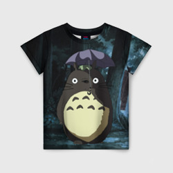 Детская футболка 3D Totoro in rain forest