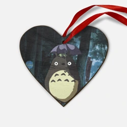 Деревянная игрушка Сердце Totoro in rain forest