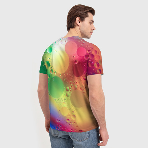 Мужская футболка 3D Свет и пузыри, цвет 3D печать - фото 4