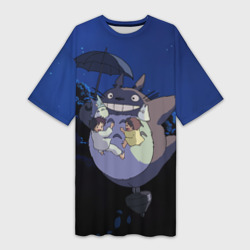 Платье-футболка 3D Night flight Totoro