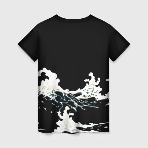 Женская футболка 3D Волны и рыбки, цвет 3D печать - фото 2