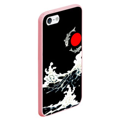 Чехол для iPhone 5/5S матовый Волны и рыбки - фото 2