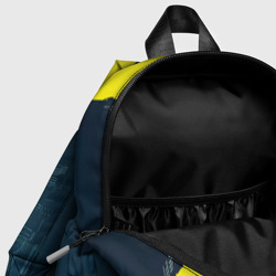 Рюкзак с принтом Cyberpunk Edgerunners для ребенка, вид на модели спереди №4. Цвет основы: белый