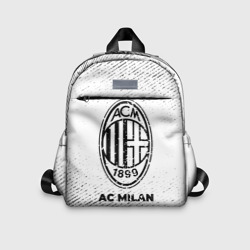 Детский рюкзак 3D AC Milan с потертостями на светлом фоне