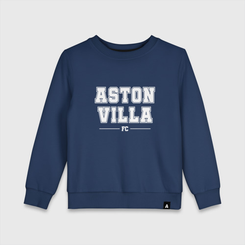 Детский свитшот хлопок с принтом Aston Villa football club классика, вид спереди #2