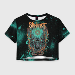 Женская футболка Crop-top 3D Slipknot    monster