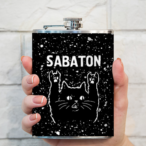 Фляга Группа Sabaton и рок кот - фото 3