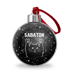 Ёлочный шар Группа Sabaton и рок кот