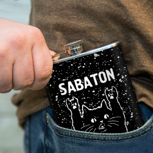Фляга Группа Sabaton и рок кот - фото 4