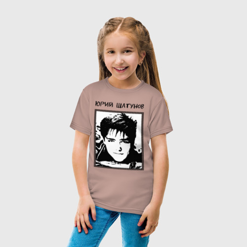 Детская футболка хлопок с принтом Юрий Шатунов в 13 лет, вид сбоку #3