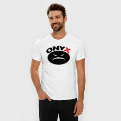 Мужская футболка хлопок Slim Onyx logo black - фото 2