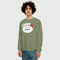 Мужской свитшот хлопок Onyx logo white - фото 2