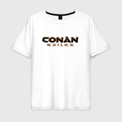 Мужская футболка хлопок Oversize Conan exiles logo
