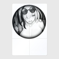 Магнитный плакат 2Х3 Ахегао девушка с очками