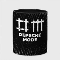 Кружка с полной запечаткой Depeche Mode с потертостями на темном фоне - фото 2