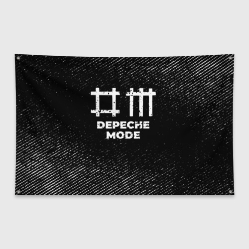 Флаг-баннер Depeche Mode с потертостями на темном фоне