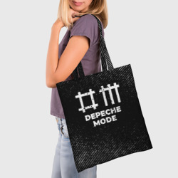 Шоппер 3D Depeche Mode с потертостями на темном фоне - фото 2