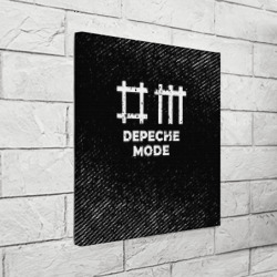 Холст квадратный Depeche Mode с потертостями на темном фоне - фото 2