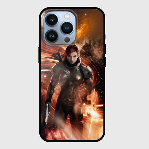 Чехол для iPhone 13 Pro Mass Effect N7 - Jane Shepard, цвет черный