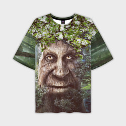 Мужская футболка oversize 3D Мудрое Таинственное Дерево