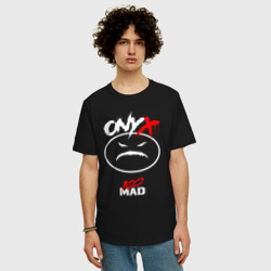 Мужская футболка хлопок Oversize 100 Mad - Onyx - фото 2