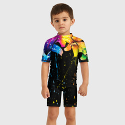 Детский купальный костюм 3D Цветные лилии - фото 2