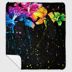 Плед с рукавами Цветные лилии