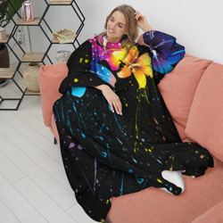 Плед с рукавами Цветные лилии - фото 2