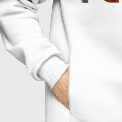 Худи с принтом Mass Effect N7 - Shooter для мужчины, вид на модели спереди №6. Цвет основы: белый