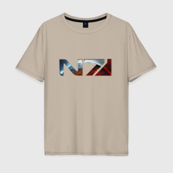 Мужская футболка хлопок Oversize Mass Effect N7 - Shooter
