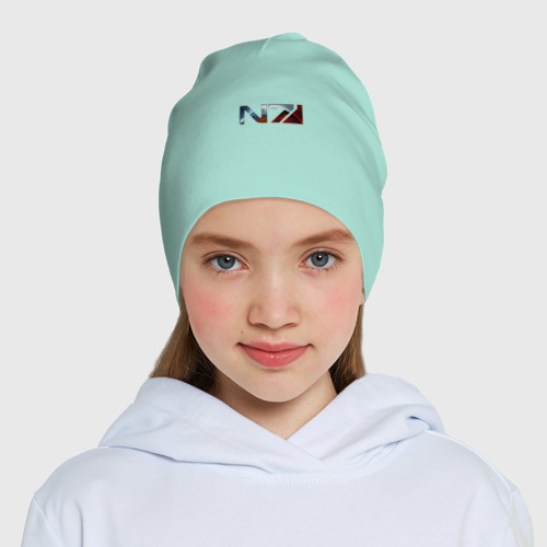 Детская шапка демисезонная Mass Effect N7 - Shooter, цвет мятный - фото 5
