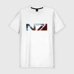 Мужская футболка хлопок Slim Mass Effect N7 - Shooter