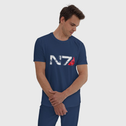 Мужская пижама хлопок Mass Effect N7 - Logotype - фото 2