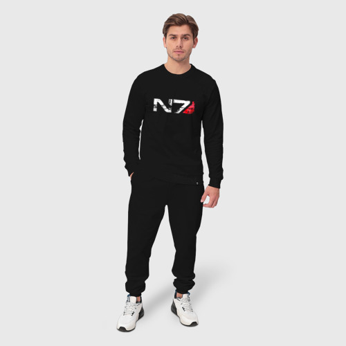 Мужской костюм хлопок Mass Effect N7 - Logotype, цвет черный - фото 3