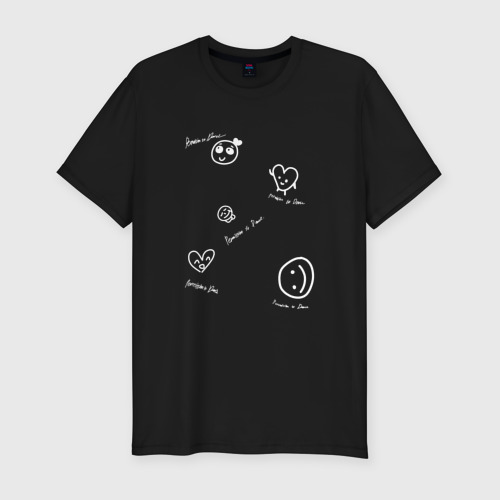 Мужская приталенная футболка из хлопка с принтом BTS — Permission to Dance, вид спереди №1