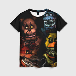 Five Nights at Freddy's аниматроники – Женская футболка 3D с принтом купить со скидкой в -26%