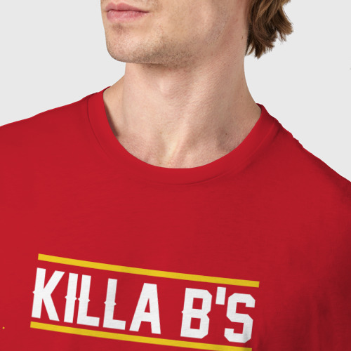 Мужская футболка хлопок Wu - Killa B`S, цвет красный - фото 6