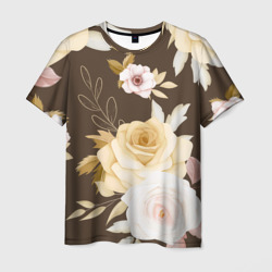 Цветы – Мужская футболка 3D с принтом купить со скидкой в -23%