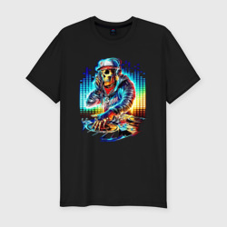 Мужская футболка хлопок Slim Cool DJ - skull