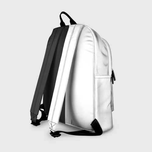 Рюкзак 3D с принтом Черно-белое солнце, вид сзади #1