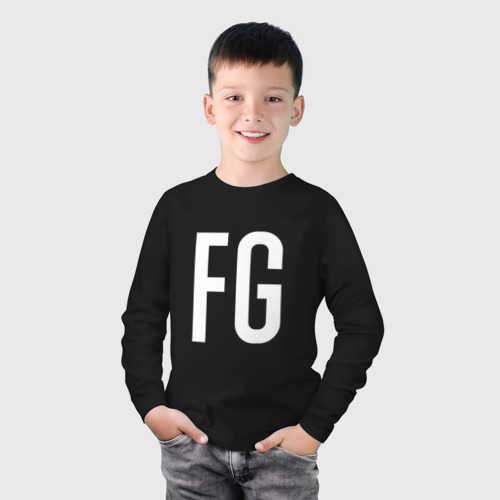 Детский лонгслив хлопок с принтом FG - BTS, фото на моделе #1