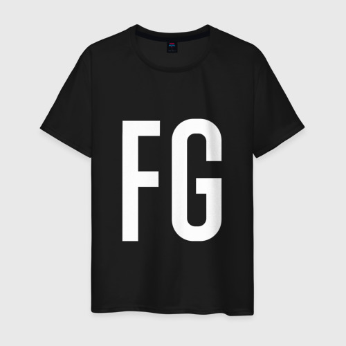Мужская футболка хлопок с принтом FG - BTS, вид спереди #2